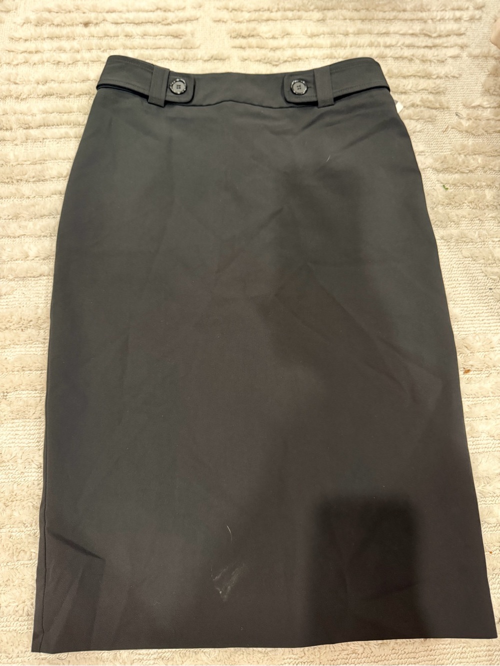 Kenneth Cole Reaction Black Button-Waist Pencil Skirt
